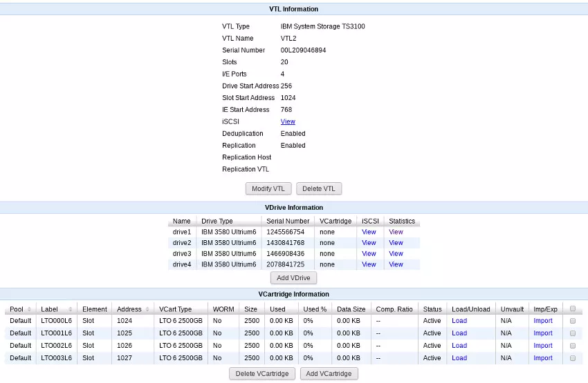 VTL configuration